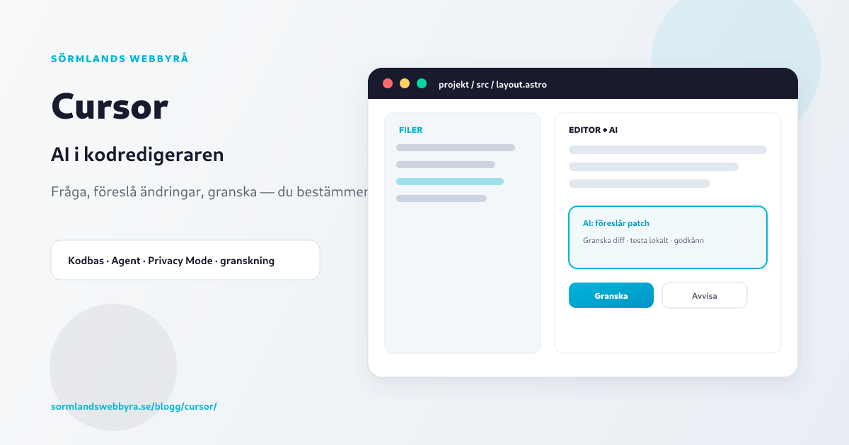 Cursor: vad det är och hur AI kodredigeraren fungerar i praktiken