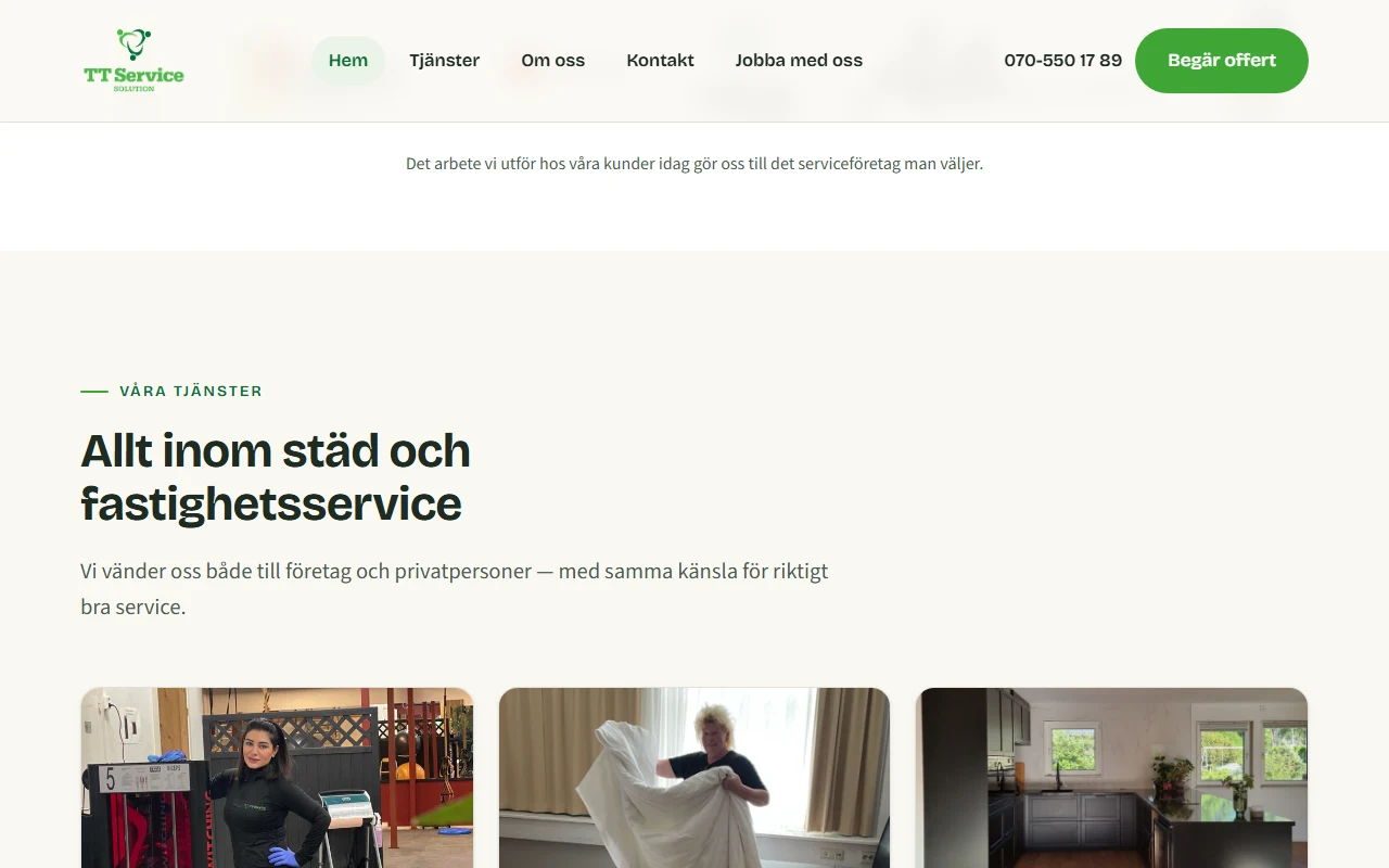 Tjänstesektionen på TT Service